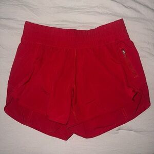 Red Lulu tracker shorts